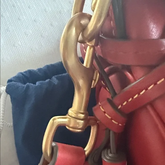 Dooney & Bourke Red Leather Satchel - Picture 3 of 9